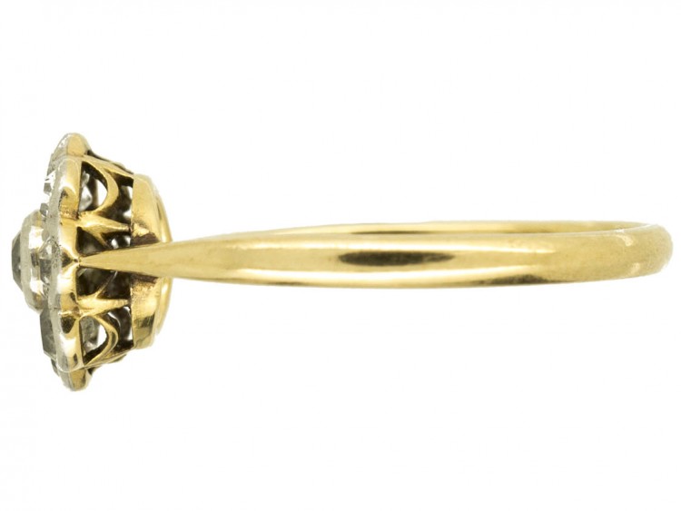 Edwardian Daisy Diamond Cluster Ring