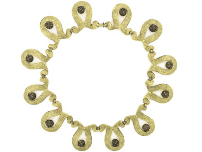 Theodor Farhner Silver Gilt & Marcasite Necklace