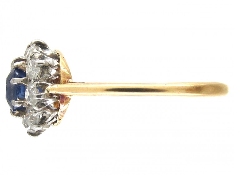 Art Deco Sapphire & Diamond Cluster Ring