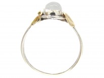 Silver & Gold Arts & Crafts Moonstone Ring