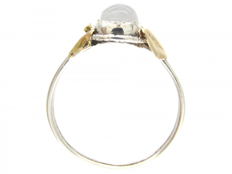 Silver & Gold Arts & Crafts Moonstone Ring