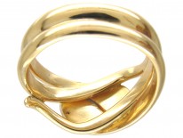 Victorian 18ct Gold Ruby & Diamond Double Snake Ring