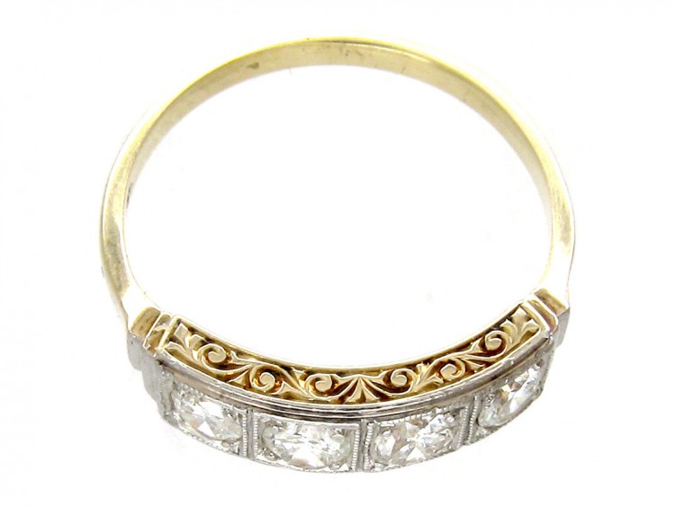 Art Deco Diamond Four Stone Ring