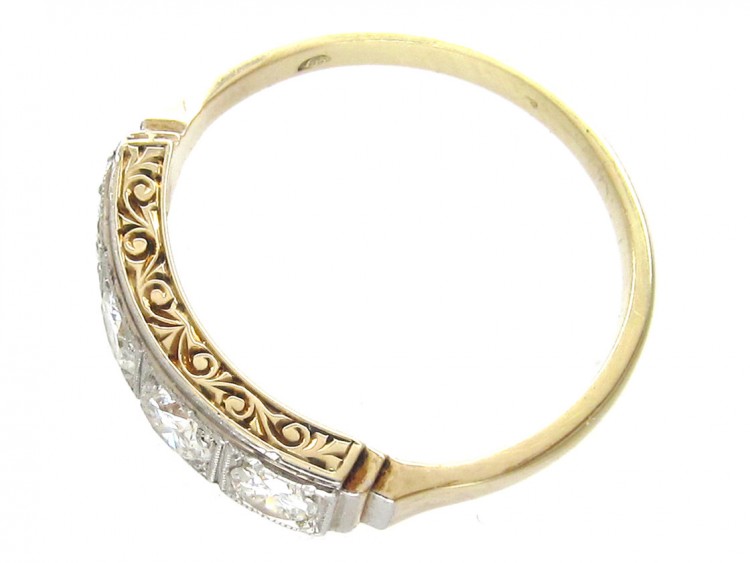 Art Deco Diamond Four Stone Ring