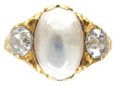 Victorian Moonstone & Diamond Ring