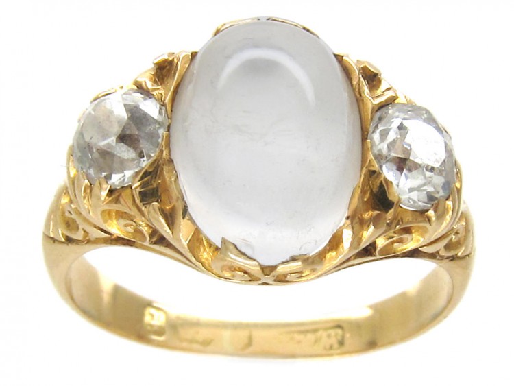 Victorian Moonstone & Diamond Ring