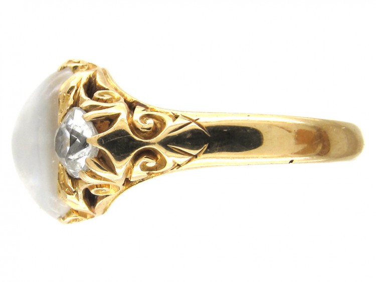 Victorian Moonstone & Diamond Ring
