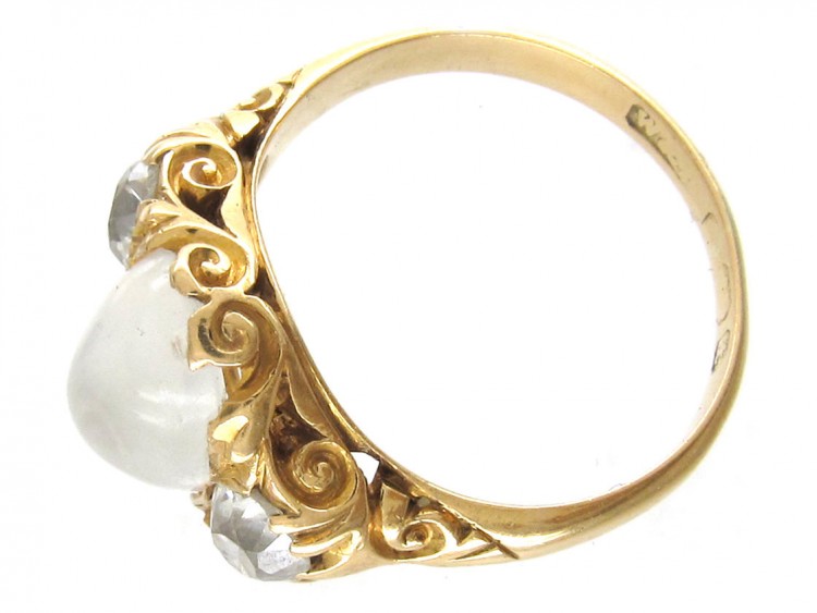 Victorian Moonstone & Diamond Ring