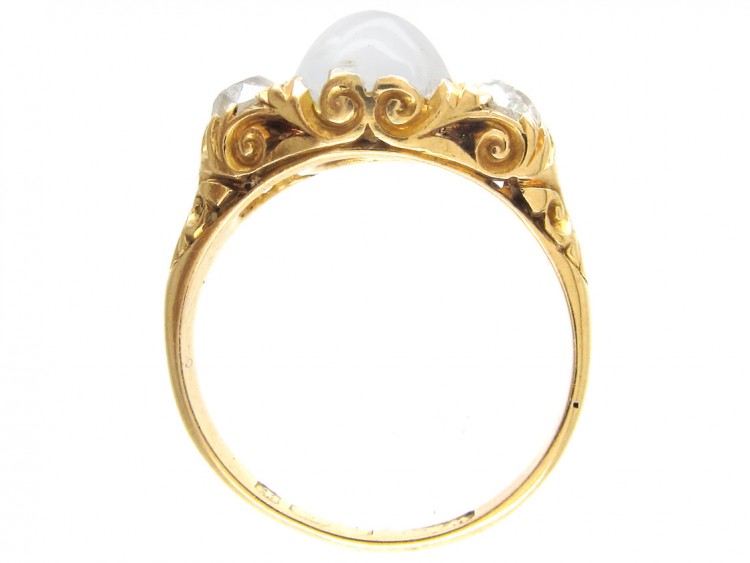 Victorian Moonstone & Diamond Ring