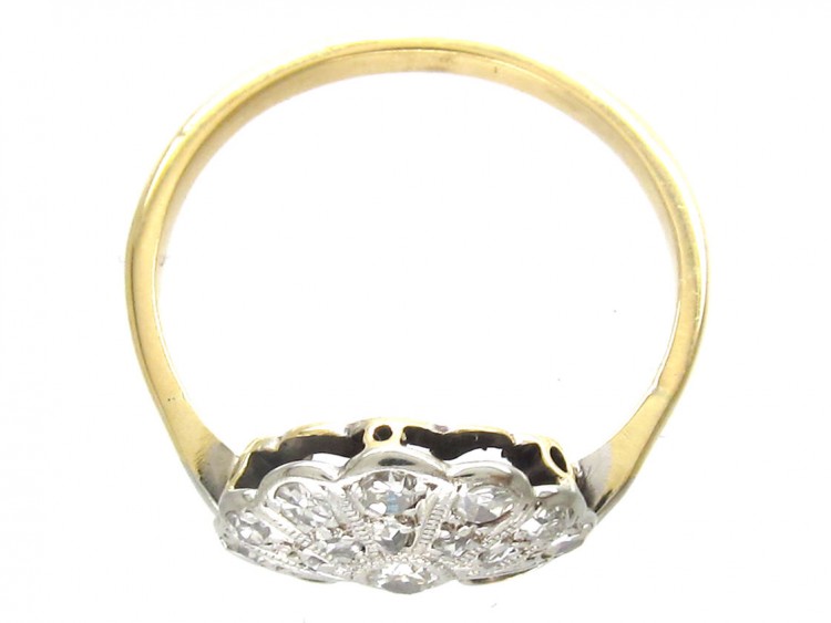 Art Deco Diamond Fan Ring