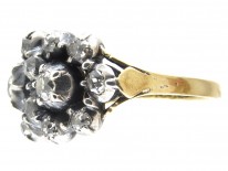 Georgian Diamond Triple Cluster Ring