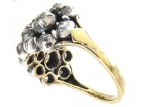 Georgian Diamond Triple Cluster Ring