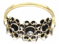 Georgian Diamond Triple Cluster Ring