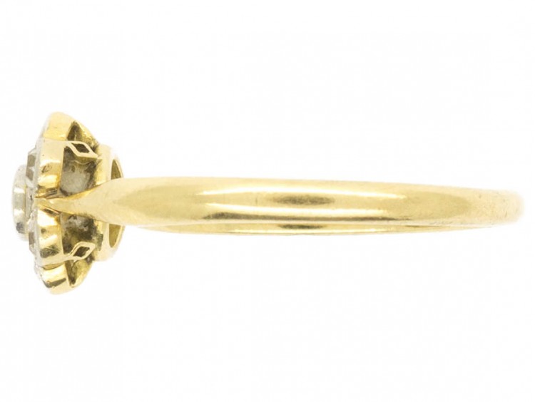 Edwardian 18ct Gold & Diamond Daisy Ring