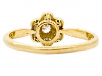Edwardian 18ct Gold & Diamond Daisy Ring