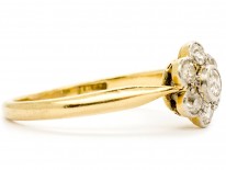 Edwardian 18ct Gold & Diamond Daisy Ring