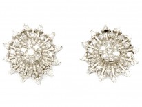 18ct White Gold & Diamond Snowflake Earrings