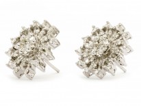 18ct White Gold & Diamond Snowflake Earrings