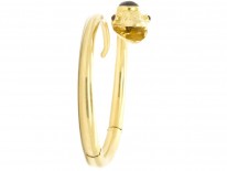 Victorian 15ct Gold & Garnet Hinged Snake Bangle