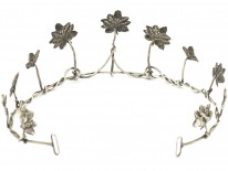 Victorian Silver Acorn & Oak Leaf Tiara