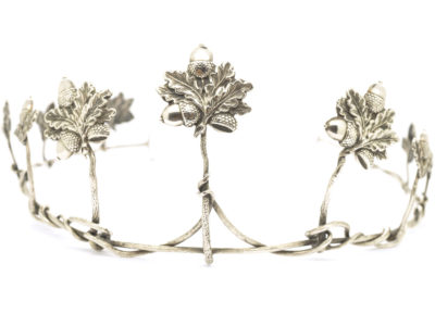 Victorian Silver Acorn & Oak Leaf Tiara