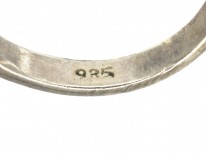 1960s Oval Silver & Coral Ring