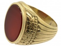 14ct Gold Carnelian Signet Ring