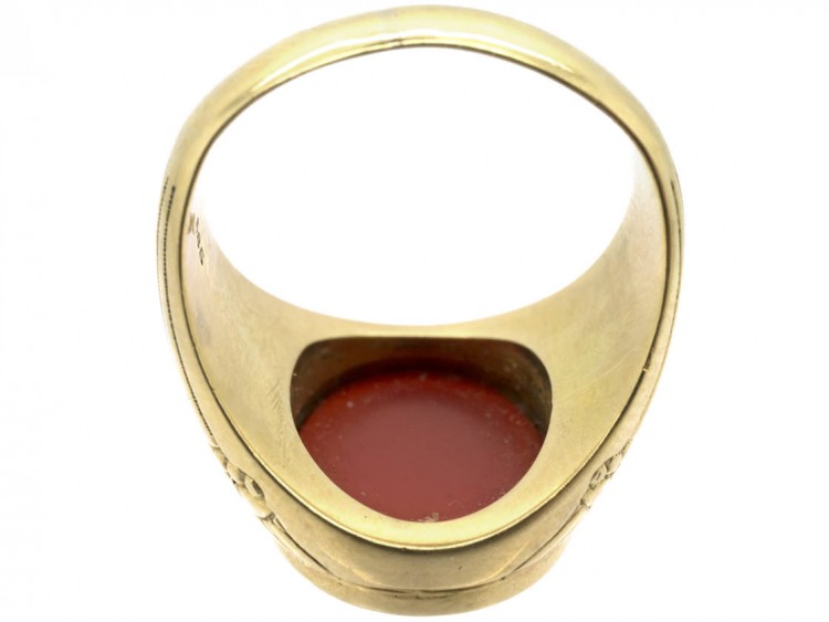 14ct Gold Carnelian Signet Ring