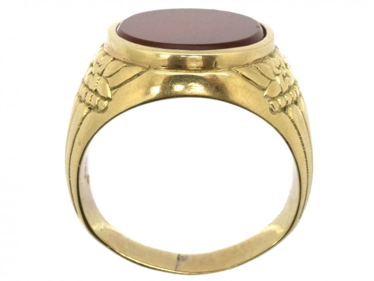 14ct Gold Carnelian Signet Ring