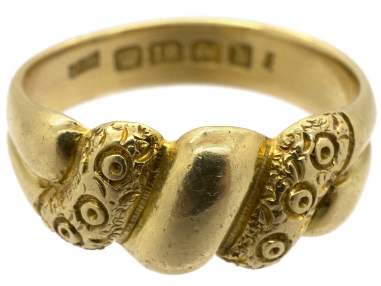 18ct Gold Edwardian Scroll Ring