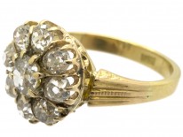 Victorian 18ct Gold Diamond Cluster Ring