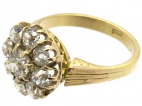 Victorian 18ct Gold Diamond Cluster Ring