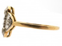 Wavy & Geometric Art Deco Diamond Ring