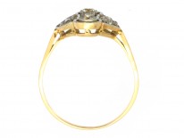 Wavy & Geometric Art Deco Diamond Ring