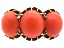 Victorian 18ct Gold & Coral Ring