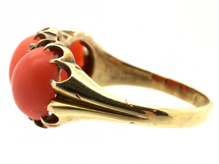 Victorian 18ct Gold & Coral Ring