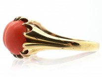 Victorian 18ct Gold & Coral Ring