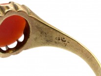 Victorian 18ct Gold & Coral Ring