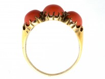 Victorian 18ct Gold & Coral Ring