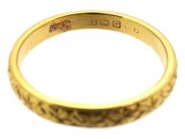 22ct Engraved Wedding Ring