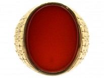 14ct Gold Carnelian Signet Ring