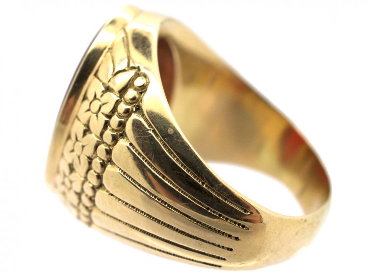 14ct Gold Carnelian Signet Ring