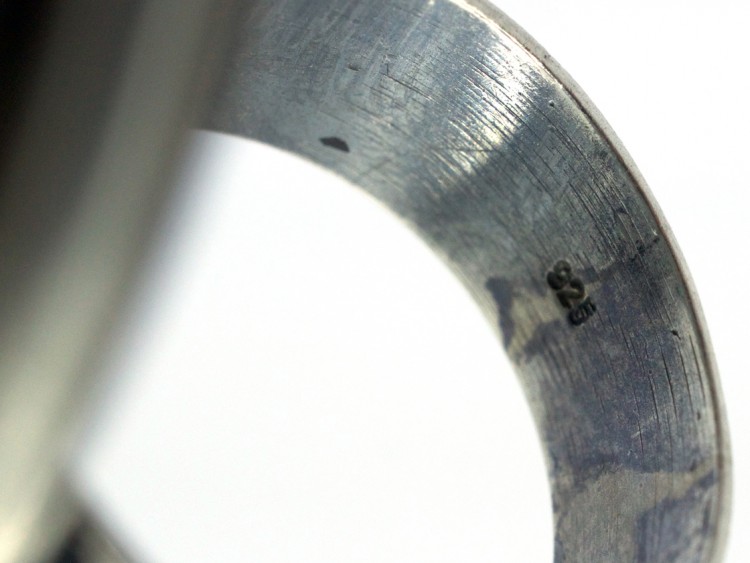 Large Mother of Pearl Oval Silver Ring