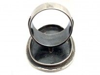 Large Mother of Pearl Oval Silver Ring