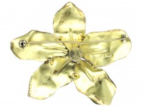 Theodor Farhner Silver Gilt ​& Marcasite Flower Brooch