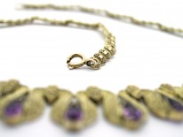 Theodor Farhner Silver Gilt & Amethyst Necklace