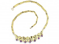 Theodor Farhner Silver Gilt & Amethyst Necklace