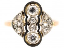 Wavy & Geometric Art Deco Diamond Ring