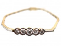 Art Deco Five Stone Diamond Bracelet