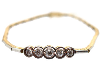 Art Deco Five Stone Diamond Bracelet